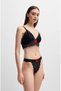 Women's Cotton Rope Strap Lace Detailed Daily Use Black Sports Bra - 3