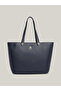 Women's Logo Leather Card Compartment Daily Use Navy Blue Shoulder Bag AW0AW15178-DW6