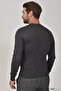 Men's Gray Wool Long Sleeve V-Neck Knitwear - 3