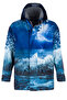 Men's Brand Logo Detailed Regular Fit Long Sleeve Navy Blue Coat