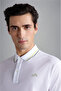 Men's Cotton Polo Collar Button Closure Short Sleeve White Polo Collar T-Shirt - 3