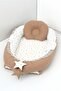 Babynest, Baby Sleeping Bed, Bed - 0-2 Years - Cotton Fabric - Kahve Yıldız - 2