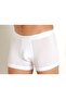 Men's Comfortable Cut White Boxer Briefs with Elastic Waistband and Logo - 2