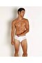 Men's Comfortable Cut White Boxer Briefs with Elastic Waistband and Logo