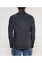 Men's Woven Shirt Collar Long Sleeve Casual Black Shirt - 4