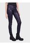Women's Slim Fit Regular Waist Cotton Black Pants