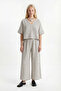 Black Striped Palazzo Trousers - 2