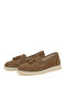, Women's Genuine Leather Loafer Shoes 161359Z402 Caramel - 7
