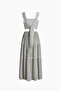 Women's Black Striped Skirt Suit - 4