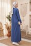 Black Epaulet Detailed Dress 1424 - Indigo - 4