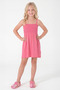 Girl's Pink Strap Dress - Comfortable and Stylish Summer Design - 2
