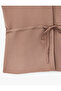 Modal Cupro Fabric Shirt with Cap Sleeves and Waist Tie Detail - 6