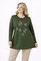 Women's Combed Cotton Tunic for Middle-Aged and Older Mothers 4745 - 2