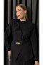 Imported K Crepe D Lace Fabric K Belt I D Mock Neck a Lined Jacket Skirt Special Design Top and Bottom Set - 3