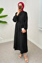 Bat Sleeve Hijab Dress 2239 - Black