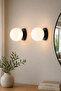 2 Pieces Globe Sconce E-27 Black and White Globe Glass 15 cm Wall Lamp Living Room Corridor Bedroom Hotel ✨   Wall Sconce Modern Sconce Glass Sconce Decorative Sconce E-27 Sconce with Base Living Room Sconce Metal Sconce - 3