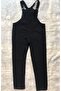 Children's Unisex Teddy Bear Black Denim Salopet - 3