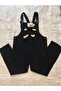 Children's Unisex Teddy Bear Black Denim Salopet - 4