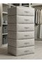 6 Pieces Large Size White Gray Knitted Patterned Underbed Storage Bag Pillow Quilt Storage Bag 60X40X20