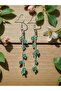 Aventurine Tasi Long Steel Earrings - 2