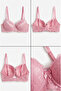 Lace Silicone Padded Rose Dry Bra with Boned Support - 2