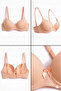 Gray Patterned Padded Cotton Nude Color Bra - 2