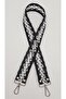 إكسسوارات الحقائب موديل Ledi Wicker Knit موديل أسود وأبيض ومقبض حقيبة معدني فضي