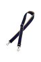 Polyester Column Bag - 120X3 Cm, Dark Blue Color, Beige Stripe and Silver Metal - 3