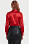 Women's Satin Shawl Detail Blouse - 2