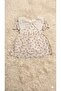 Girl's Floral Pattern Bow Collar Tulle Lined Summer Linen Dress - 3