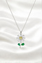 Steel Silver Color Zircon Stone Daisy Necklace Antiallergic Non-Tarnish Women's Necklace - 4
