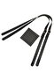 Bag Accessory Real Leather Pocket Adjustable Double Handle Bag Set Black Color Light Gold Metal - 3