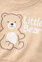 Unisex Baby Beige Little Bear Printed 100% Cotton 2-Piece Top and Bottom Set - 6