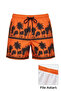 Men's Swim Shorts with Zipper Pockets and Mesh Lining, Quick-Dry Premium - Orange - 2