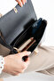 Black Covered Baguette Women's Hand and Shoulder Bag - 4