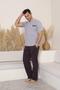 100% Cotton Short-Sleeve Men's Pajama Set with Pocket Details - 5