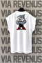 Shark Back Printed Zero Sleeve Crew Neck Sports Tshirt