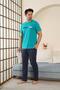 100% Cotton Short-Sleeve Men's Pajama Set with Pocket Details - 6