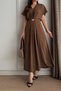 Vatkali, Dress with Tie at the Waist and Accessory Details Key37285 - 4