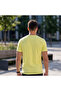 Men's Light Yellow Basic T-Shirt Crew Neck Slim Fit Cotton Casual T-Shirt - 2