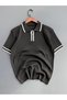 Stripe Detail Knitwear T-Shirt - 4