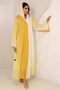 Premium Yellow & White Linen Abaya Lightweight Summer Outfit for Casual, Party & Outing Wear - 3