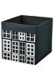 DRÖNA Box, black/patterned, 33 x 38 x 33 cm