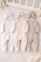 6 Piece Baby Girl Romper & Hat Set – 100% Cotton Newborn Combination (0-3 Months) - 3