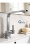 Karel Series Brass Body Double Water Inlet Luxury Bathroom Sink Faucet - Chrome Color