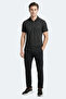 Zany Men's Polo Collar Black T-Shirt - 8