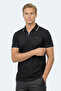 Zither Men's Polo Collar Black T-Shirt - 5
