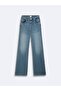 Danıca L High Waist Wide Leg Mid Indigo Jean Pants - 3