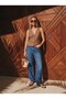 V-Neck Buttoned Basic Brown Vest