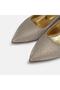 Plus size gold glitter slingback evening shoes - sizes 41-42-43-44 - 7